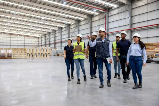 New supply chain professionals on tour of a supply chain operation