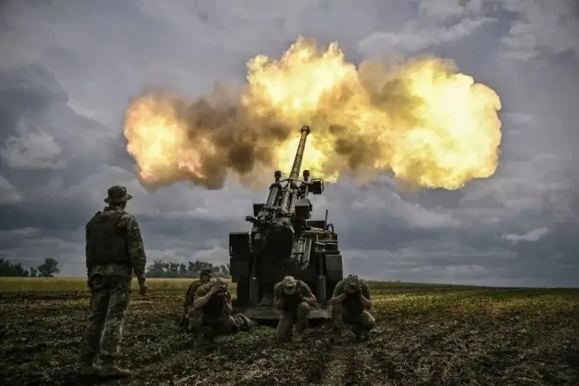 Soldiers firing a weapons during a war, affecting the supply chain