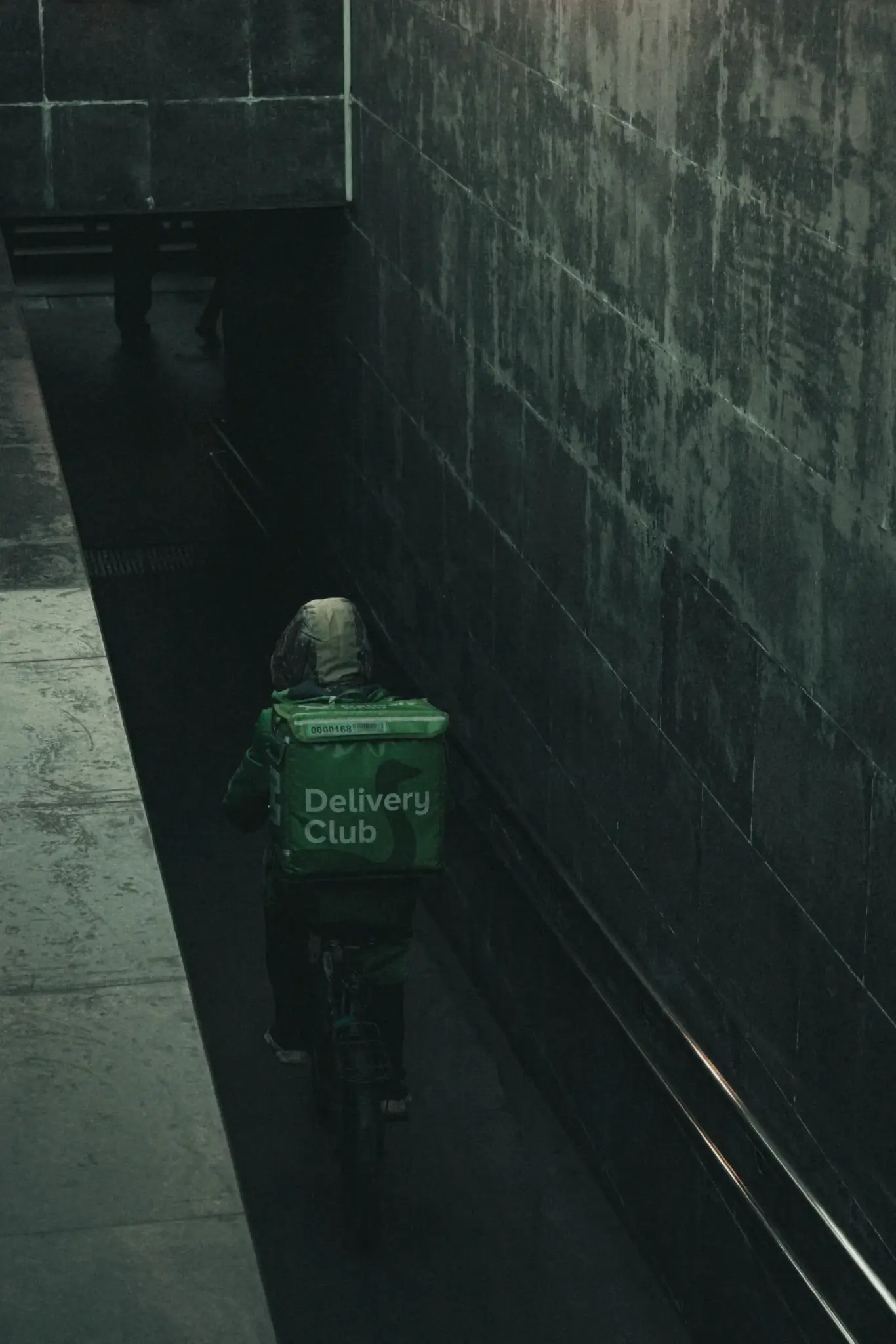 A bike in the process of last mile delivery