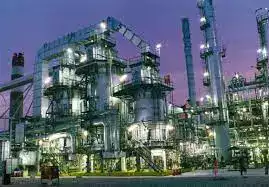A night view of dangote's refinery