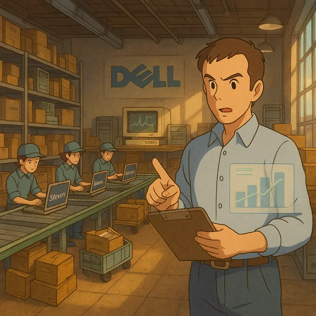 Pictorial depiction of Dell's build to order strategy